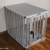 Callieway® ALU DOGBOX/Hundebox/ALU Hundkäfig für Büro und Daheim (nur vertikale Stäbe) (Large: 79cm (L) x 58cm (B -Türseite) x 65cm (H)) - 5