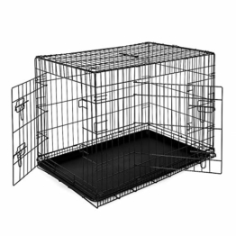 dibea Hundetransportkäfig Tiertransportbox Hundebox Größe (XL) 92x58x64 cm - 1