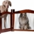 dobar 35246 Multifunktion Hundekäfig mit Absperrung-Gatter aus Holz mit Tischoberfläche für innen, Hundebox Indoor klappbar, braun - 3
