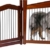 dobar 35246 Multifunktion Hundekäfig mit Absperrung-Gatter aus Holz mit Tischoberfläche für innen, Hundebox Indoor klappbar, braun - 6