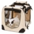 FEANDREA Hundebox, Transportbox für Auto, Hundetransportbox, Faltbare Katzenbox aus Oxford-Gewebe, M, 60 x 40 x 40 cm, beige PDC60W - 3
