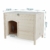 Petsfit fertig zusammengebaute Indoor Hundehütte für kleine Hunde 102cm x 53cm x 61cm Aufbau in einem Schritt - 5