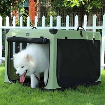 Petsfit Hundebox Faltbare Hundetransportbox Auto Transportbox für Hund & Katze Stoff mit sicherem Stahlrohrrahmen für große kleine Hunde - 3