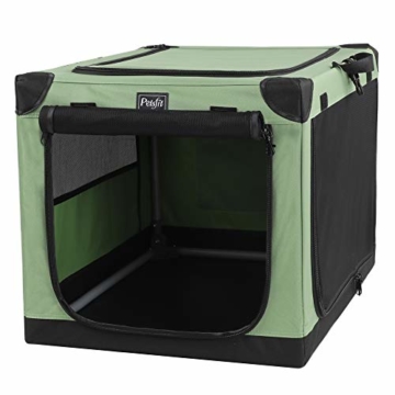 Petsfit Hundebox Faltbare Hundetransportbox Auto Transportbox für Hund & Katze Stoff mit sicherem Stahlrohrrahmen für große kleine Hunde - 1
