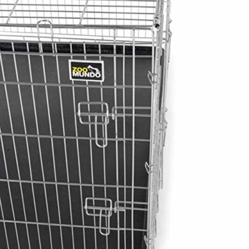 zoomundo L Hundekäfig Transportkäfig Transportbox Tierkäfig Drahtkäfig Faltbarer Käfig aus Metall mit herausnehmbarer Kunststoffwanne - 5